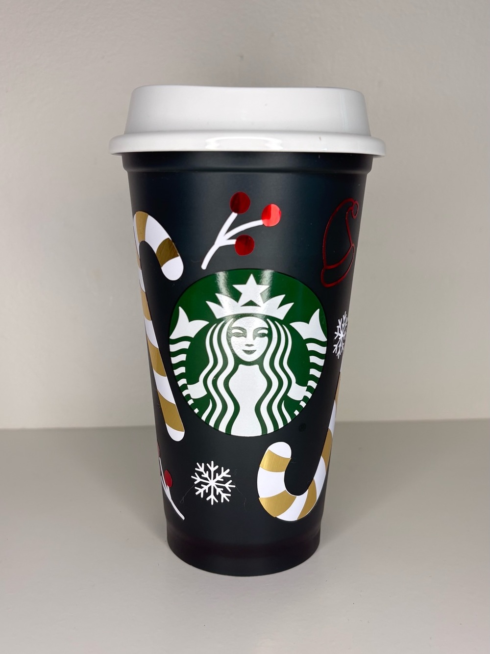 New Starbucks hot colour changing cup - green / red Travel Cup Holiday custom